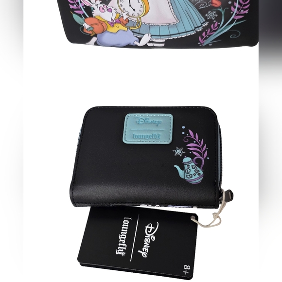 Loungefly Disney Alice in Wonderland Late Winter Mini Backpack Wallet Set NWT